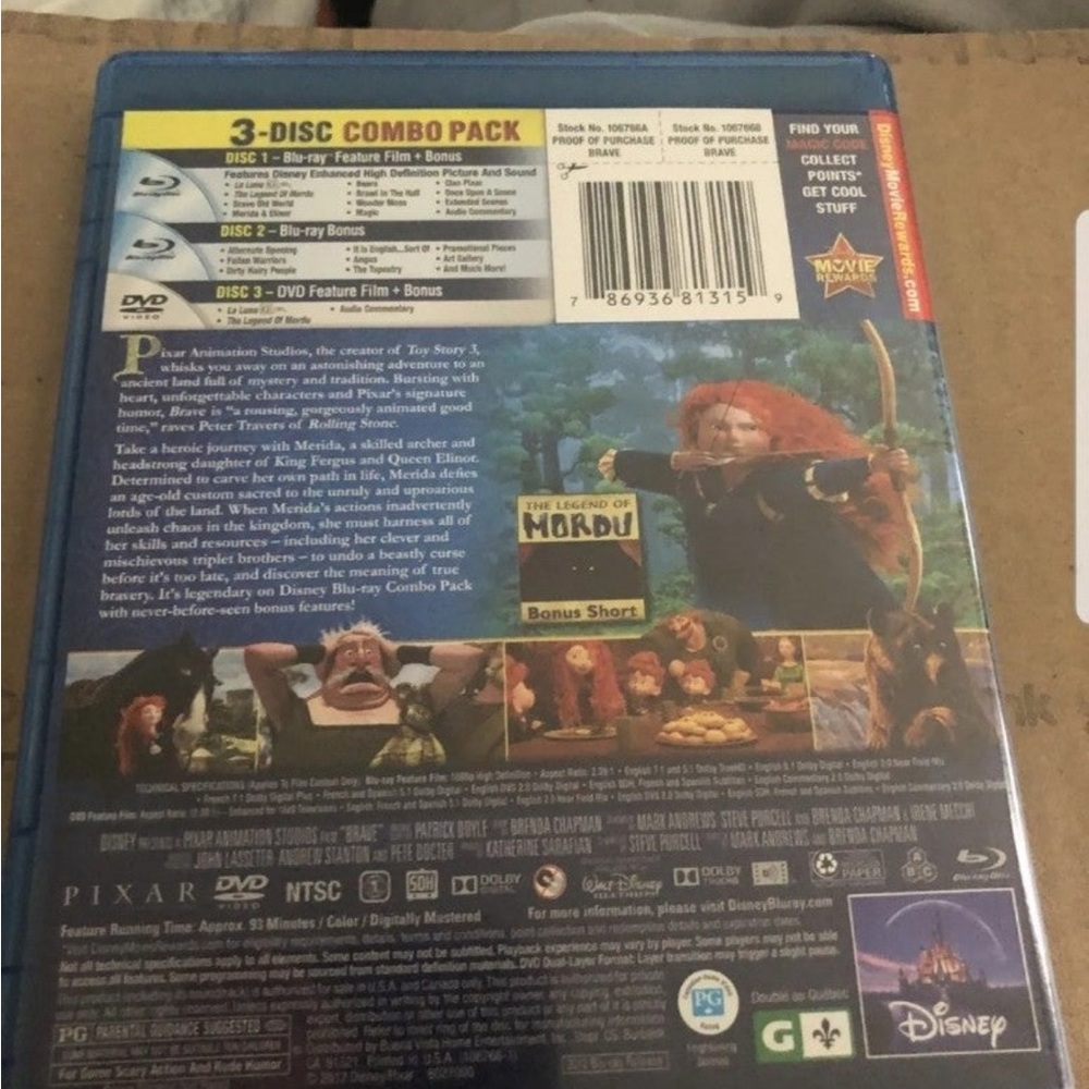 Brave (Blu-ray, 2012) - Picture 4 of 5